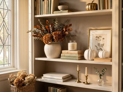 8 Ways to Style Your Shelves for Fall