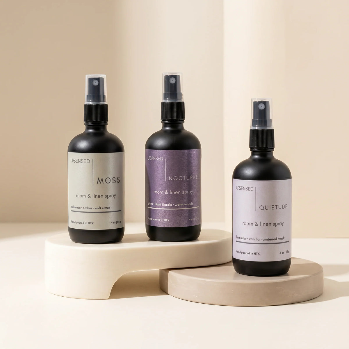 Upsensed room and linen spray collection — clean home fragrance handcrafted in Texas