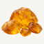 Golden amber resin stones in varying sizes.