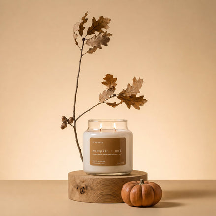 Pumpkin + Oak 16 oz Apothecary Candle