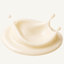 Cream fragrance note icon — smooth cream liquid splash