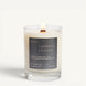 Upsensed Magnetic Reserve 11oz scented candle burning with wood wick - grapefruit peppercorn and cedar coconut apricot wax candle hand poured in Houston