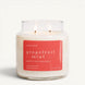 Upsensed Grapefruit + Mint 16 oz double-wick candle in a clear apothecary jar with a coral red label, grapefruit, mint, vanilla, and thyme scent notes, on a plain white background.