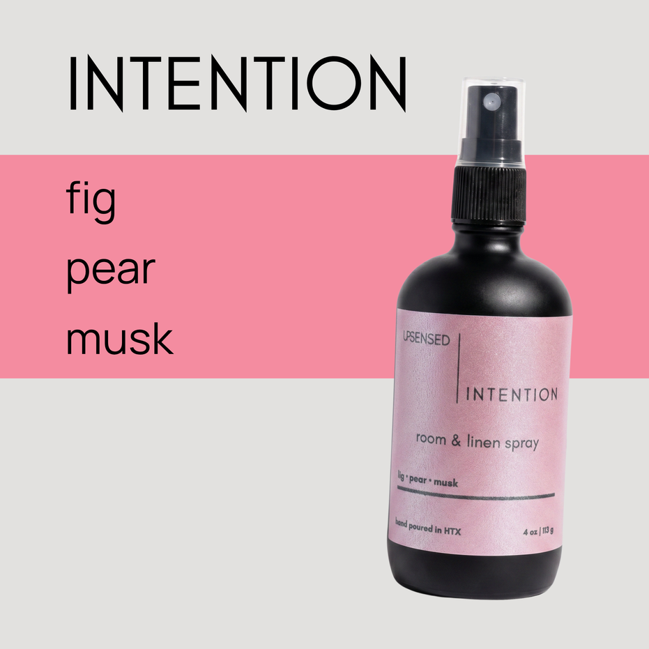 Upsensed Intention Room and Linen Spray 4oz - fig, pear, and musk fragrance notes