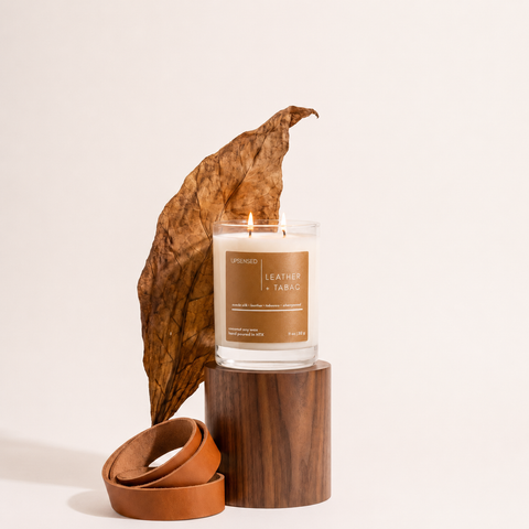 Leather + Tabac Coconut Soy Candle
