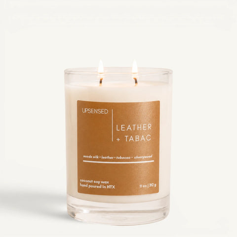 Leather + Tabac Coconut Soy Candle