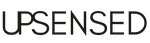 Black text 'UPSENSED' on a white background