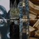 Upsensed Nocturne fragrance note collage featuring black plum, queen of the night, cedarwood, and sandalwood
