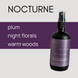 Upsensed Nocturne Room and Linen Spray 4oz - plum, night florals, and warm woods fragrance notes
