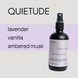 Quietude room and linen spray by Upsensed — lavender, vanilla, and ambered musk scent in 4oz black bottle