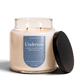 Upsensed Undertow 18 oz double-wick candle in an apothecary jar with matte black lid